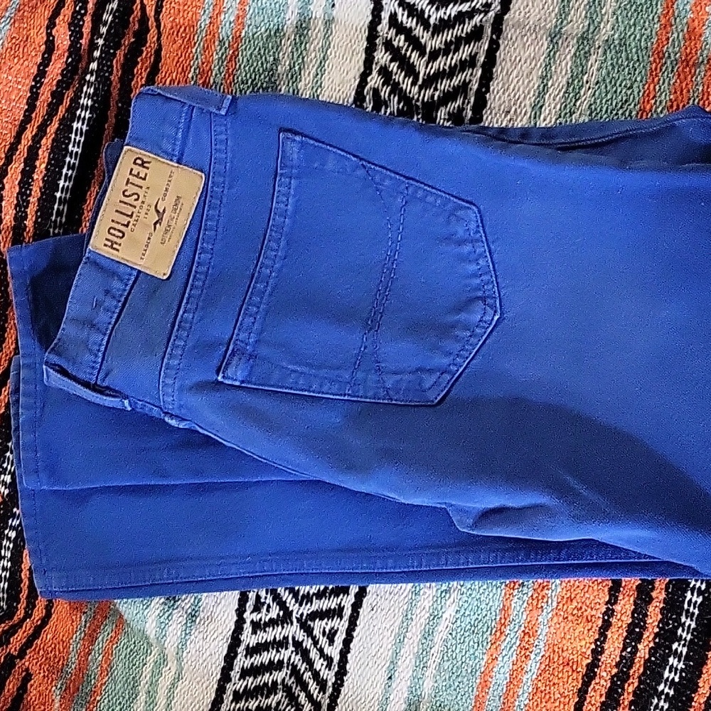 Bright blue Hollister jeans